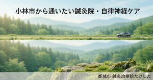 小林市から車で通いたい鍼灸院。自律神経ケアのためのドライブと霧島連山の景色。都城市の鍼灸治療院たけした。